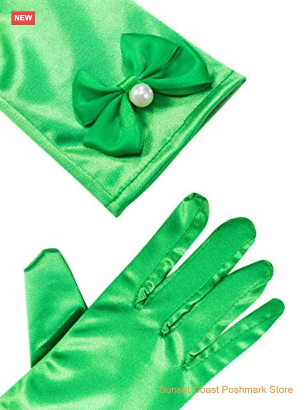 9 Pairs Satin Gloves Dress Up Princess Bows Long Formal Gloves for Girls